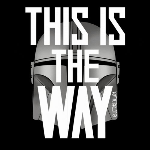 This Is The Way Silver Mandalorian Helmet GIF