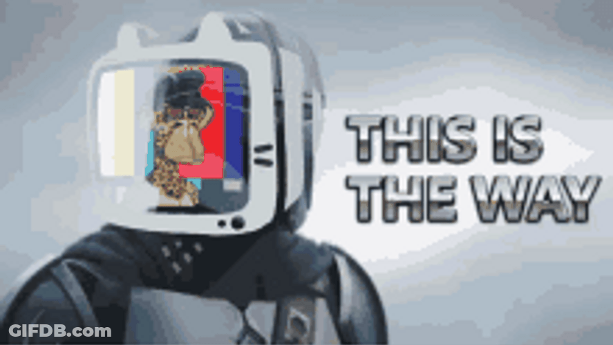 This Is The Way Trippy Apes Head GIF