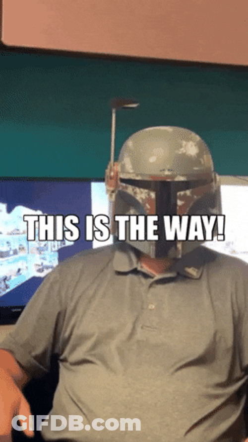 This Is The Way Wearing Mandalorian Helmet GIF
