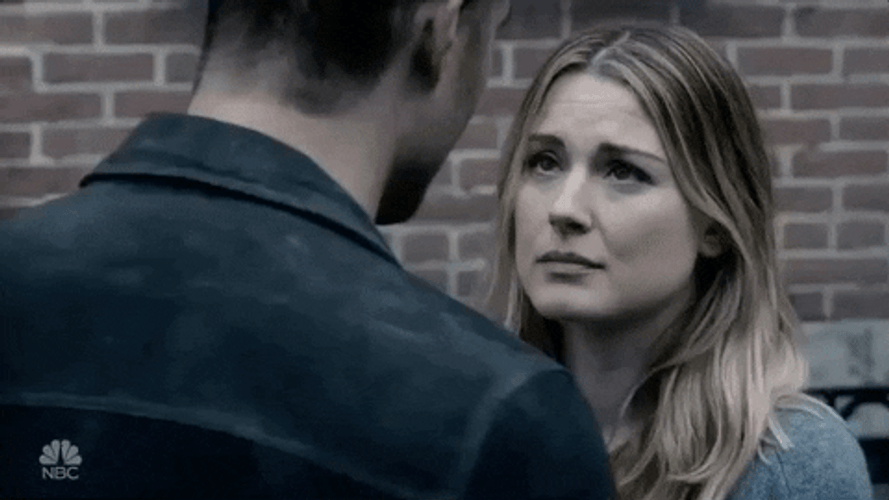 This Is Us Couple Sophie And Kevin Kissing GIF