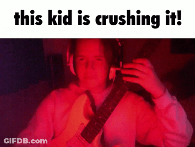 This Kid Is Crushing It Guitarist GIF