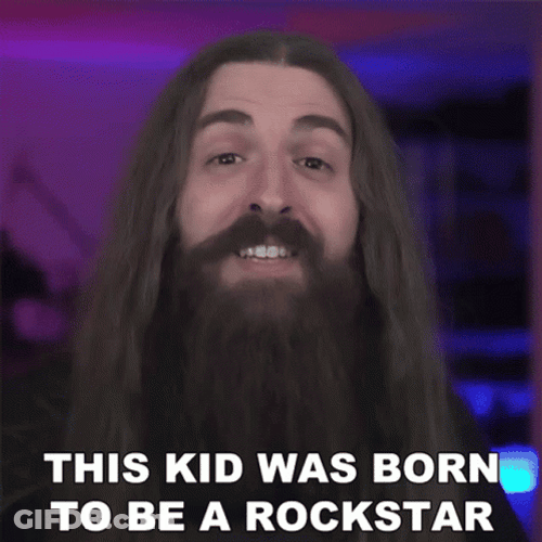This Kid Was Born To Be A Rock Star GIF