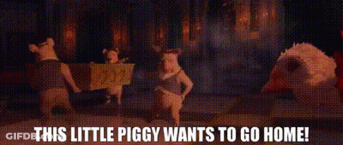 This Little Piggy Wants To Go Home GIF