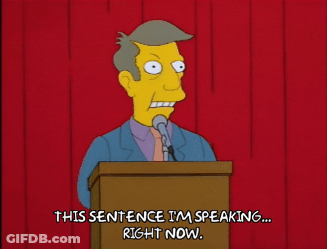This Sentence Im Speaking Right Now GIF