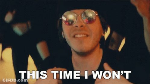 This Time I Won't Woman Holding Glass GIF