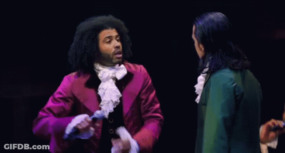 Thomas Jefferson Hamilton Mic Drop GIF