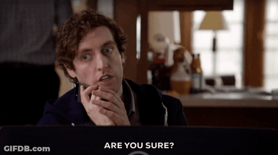 Thomas Middleditch Asking Are You Sure GIF