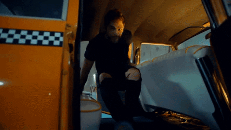 Thomas Rhett Stepping Out Of Taxi GIF