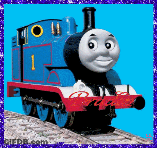 Thomas The Tank Engine Glittery Frame GIF