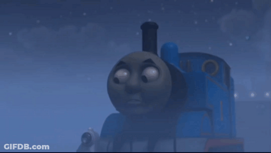 Thomas The Tank Engine On Foggy Night GIF