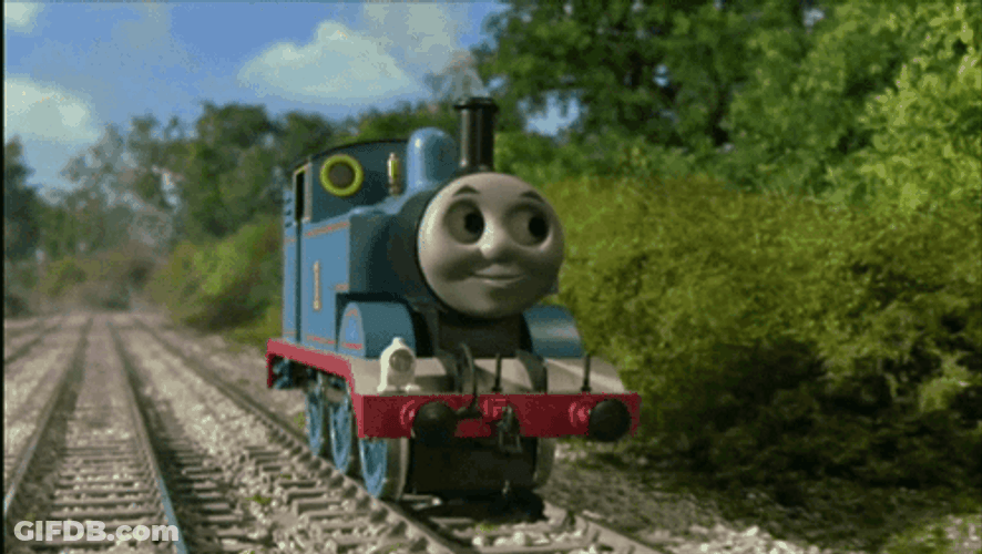 Thomas The Tank Engine Riding Alone GIF