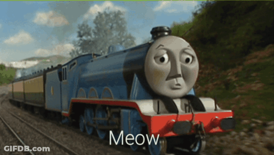 Thomas The Tank Engine Says Meow GIF