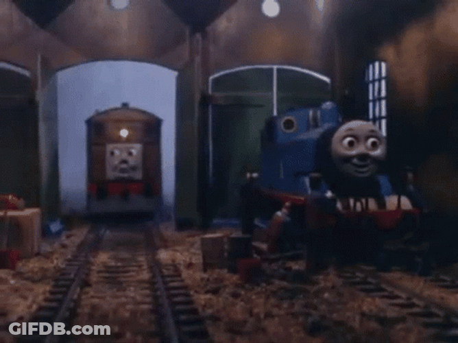 Thomas The Tank Engine Talks With A Friend GIF
