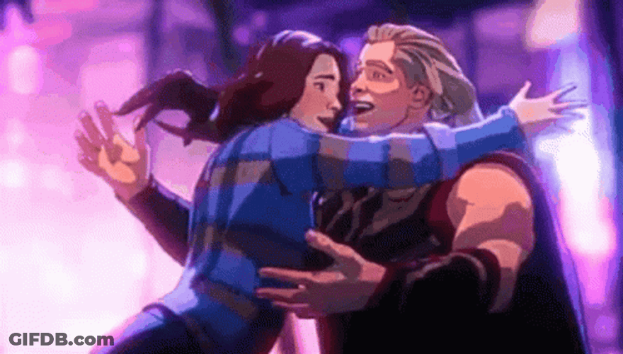 Thor And Jane Hug Romantic Cuddle GIF