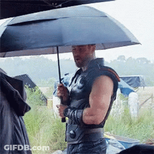 Thor Dancing With Umbrella GIF