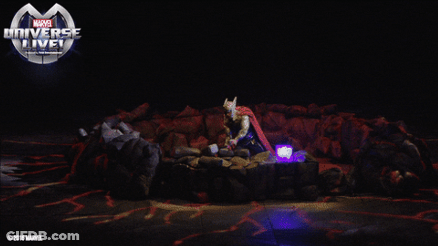 Thor Destroying Glowing Tesseract GIF