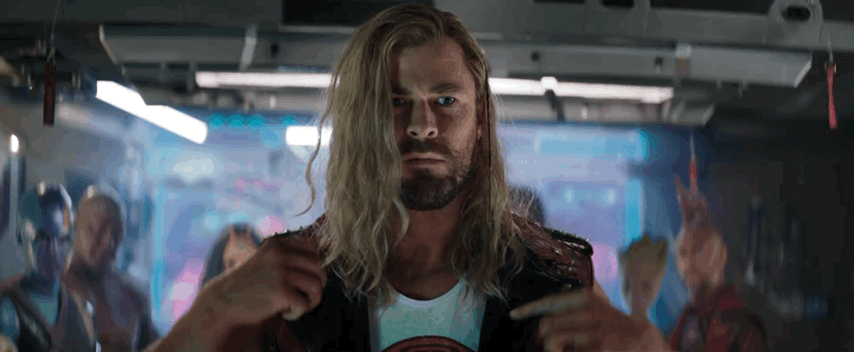 Thor Fixing His Vest GIF