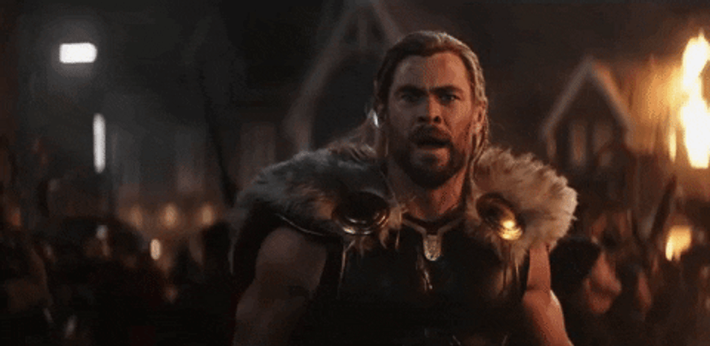 Thor Love And Thunder At Battle GIF