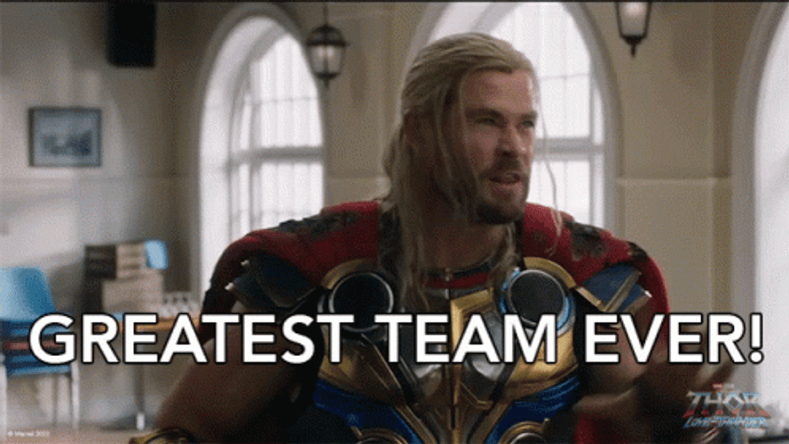 Thor Love And Thunder Greatest Team GIF