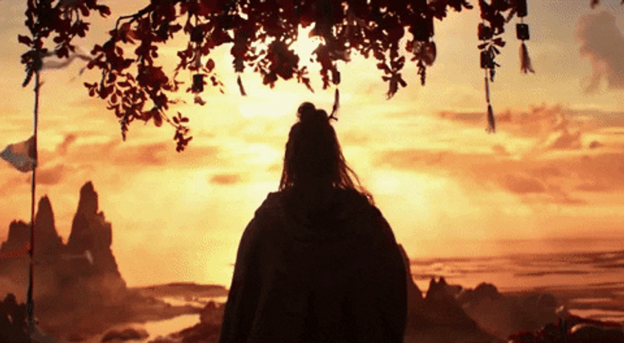 Thor Love And Thunder Meditating At Sunset GIF
