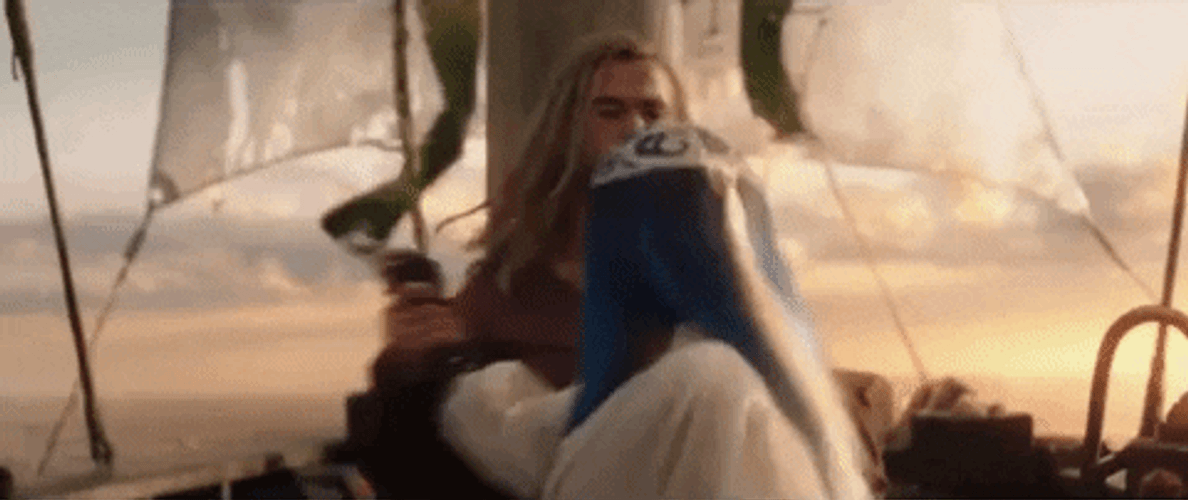 Thor Love And Thunder Thor Kisses Pirate Woman GIF