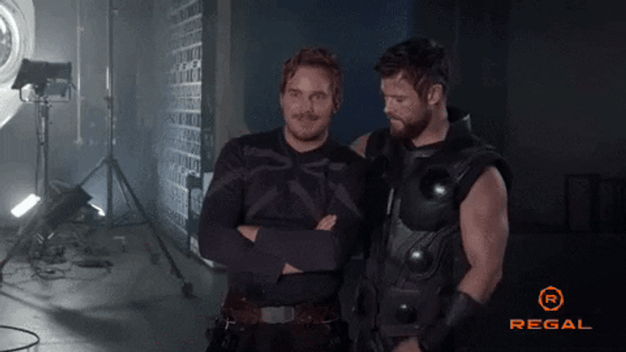 Thor Love And Thunder Thor Taps Star-Lord GIF