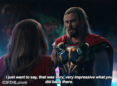 Thor Praises Woman As Very Impressive GIF