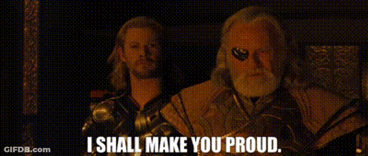 Thor Promises To Make Odin Proud GIF