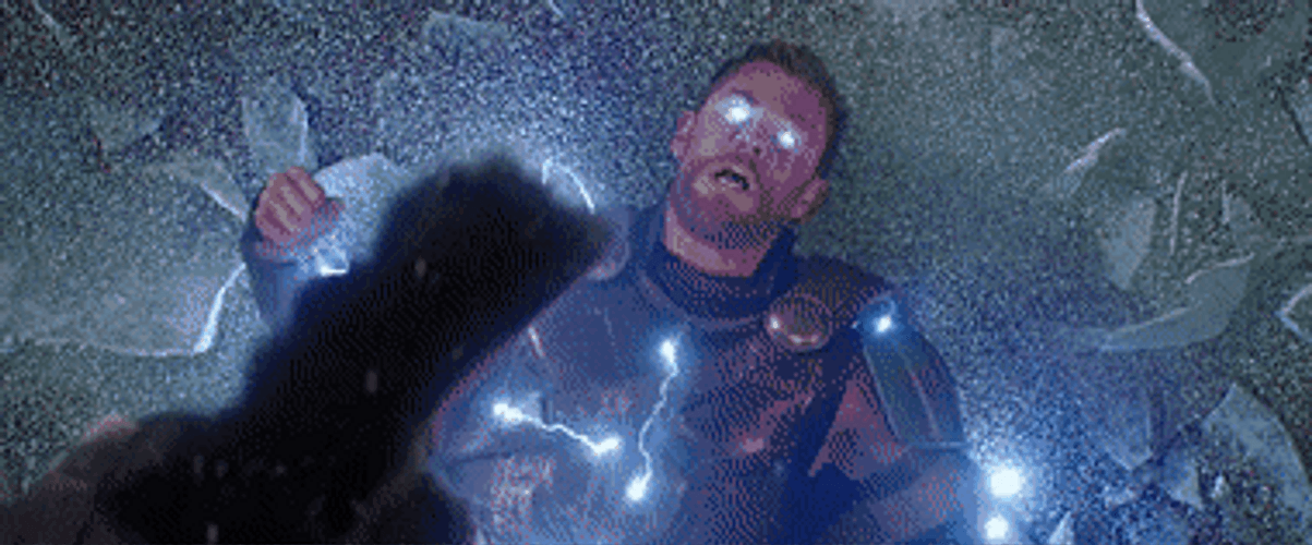 Thor Pushing His Enemy Away GIF