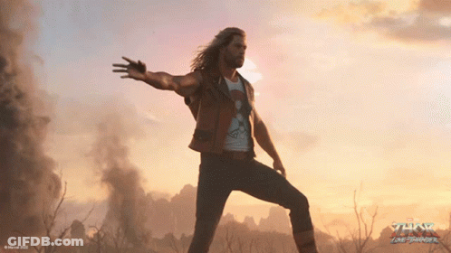 Thor Ragnarok Poster Man In Field GIF