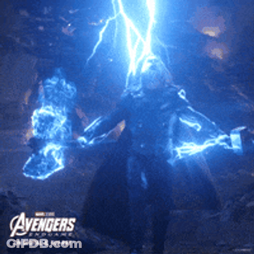 Thor Shooting Out Lightning GIF