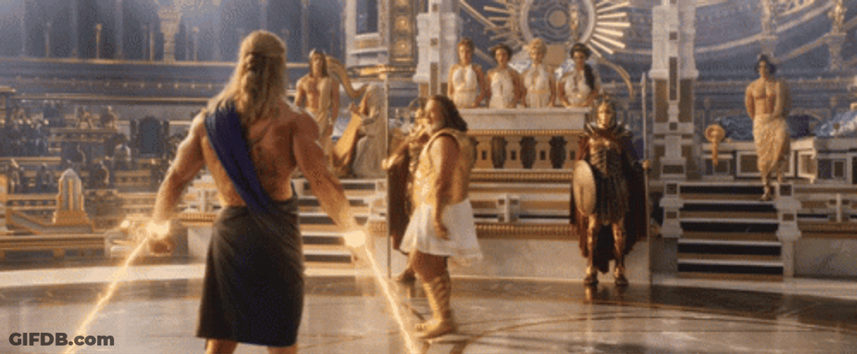 Thor Vs Zeus Fight GIF