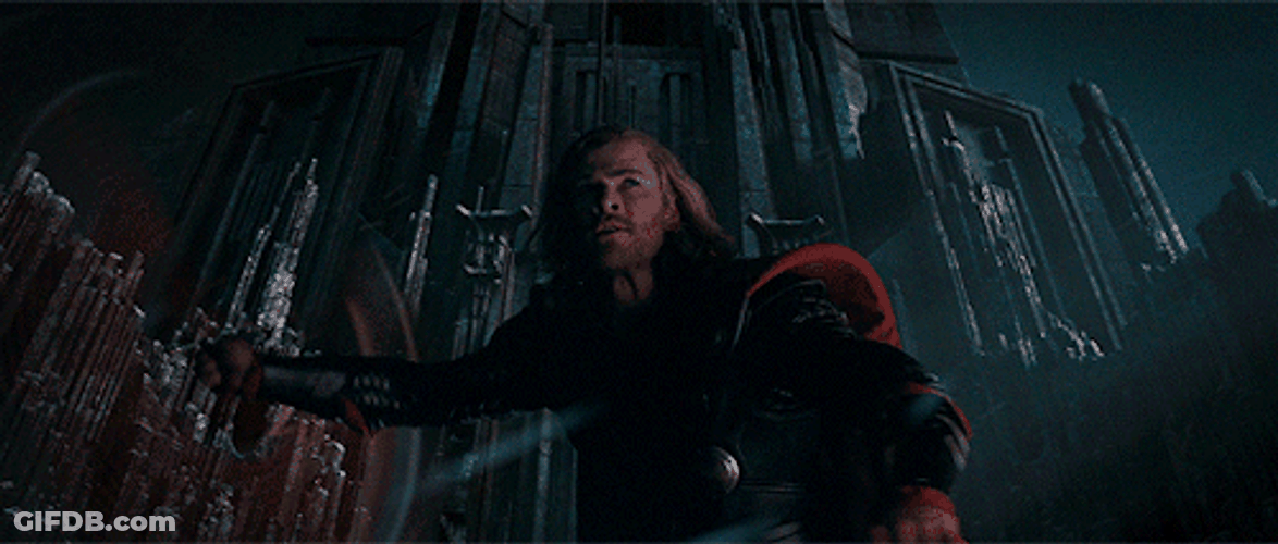 Thor Wielding His Weapon GIF