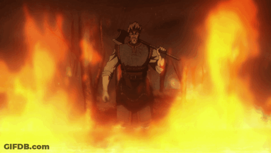 Thorfinn Burning Fire GIF