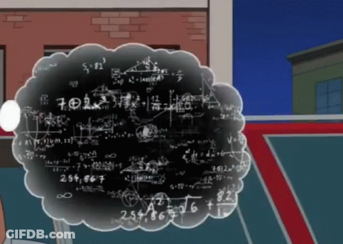 Thought Bubble With Math Equations GIF