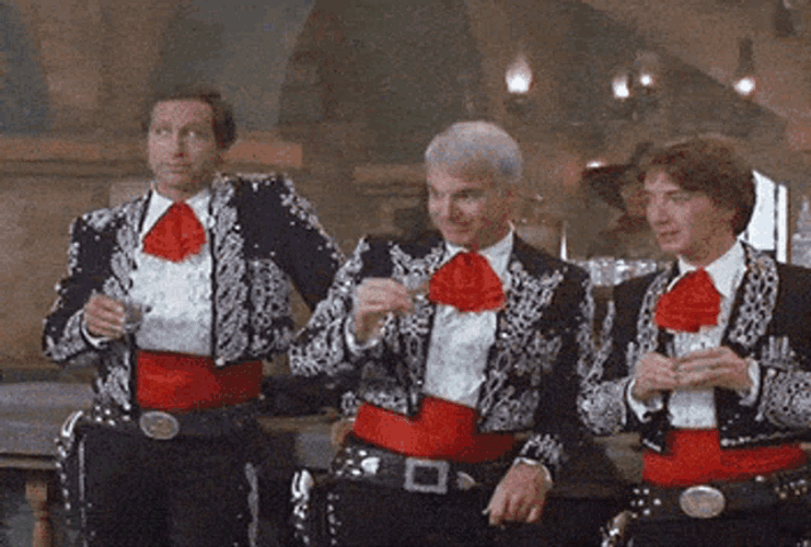 Three Amigos Cheers Salute Bar Shot GIF