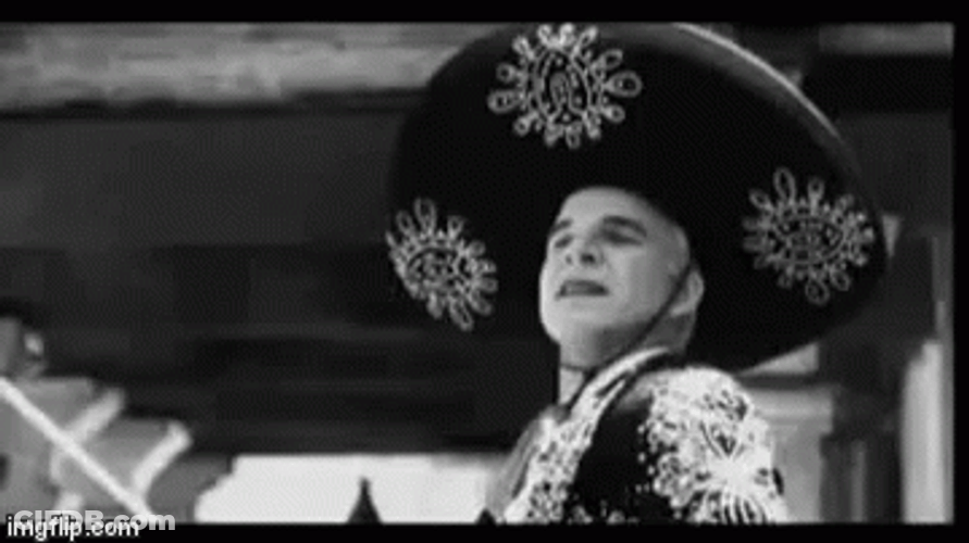 Three Amigos Steve Martin Black And White GIF