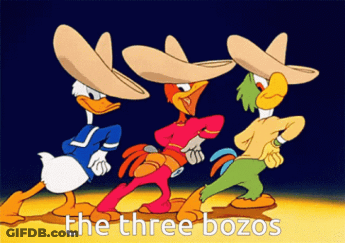 Three Amigos The Three Bozos Three Caballeros GIF