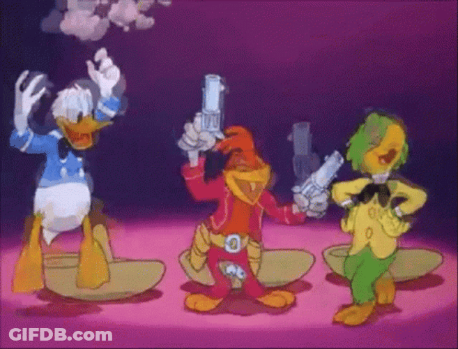Three Amigos Three Cabelleros Dancing Party Gun Shots GIF