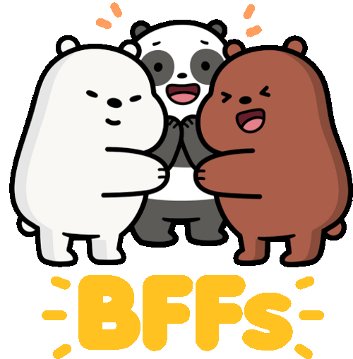 Three Amigos We Bare Bears BFFS Hugs GIF