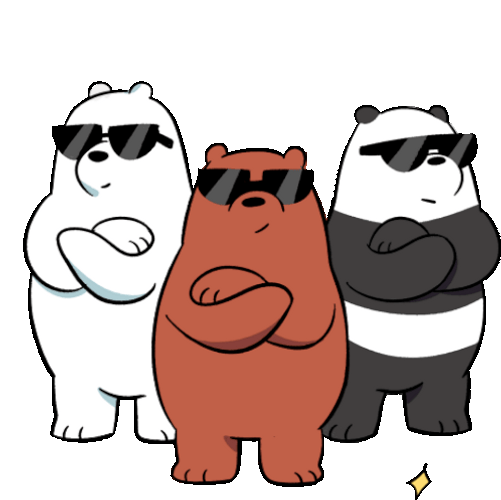 Three Amigos We Bare Bears Cool Shades GIF
