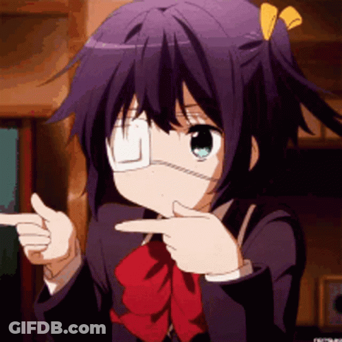 Three Anime Girls Looking Up At Sky GIF