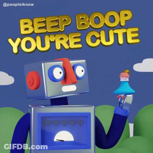 Three Anime Girls Posing In Front Of Chalkboard Saying I Love You GIF