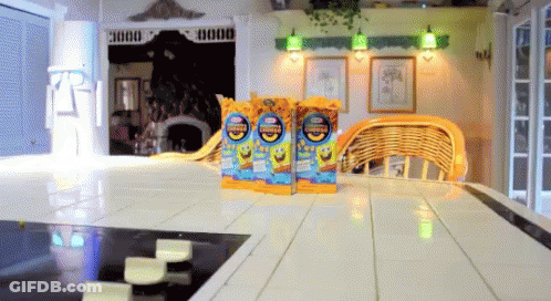Three Bags Of SpongeBob Popcorn GIF
