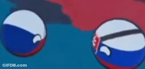 Three Balls With Different Flags Floating GIF