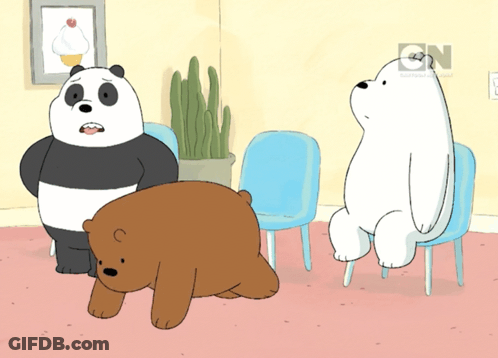 Three Bears Cartoon With CN GIF