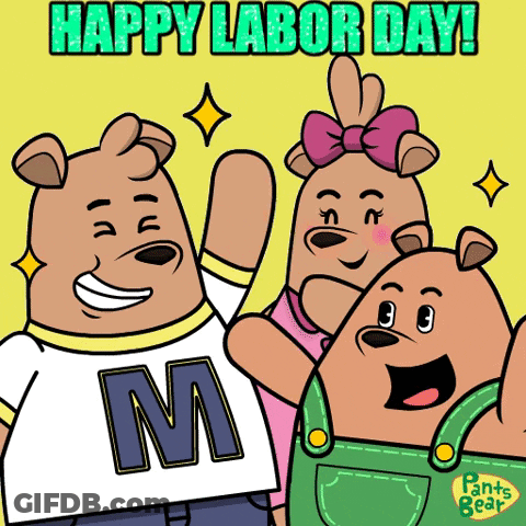 Three Bears Happy Labor Day GIF