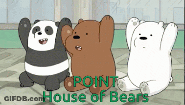 Three Bears Saying Point House Of Bears GIF