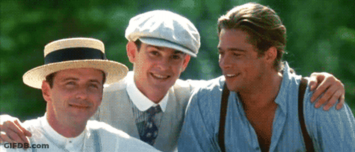 Three Best Friends Brad Pitt Smile GIF
