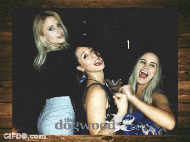 Three Best Friends Dancing Loop Dogwood GIF